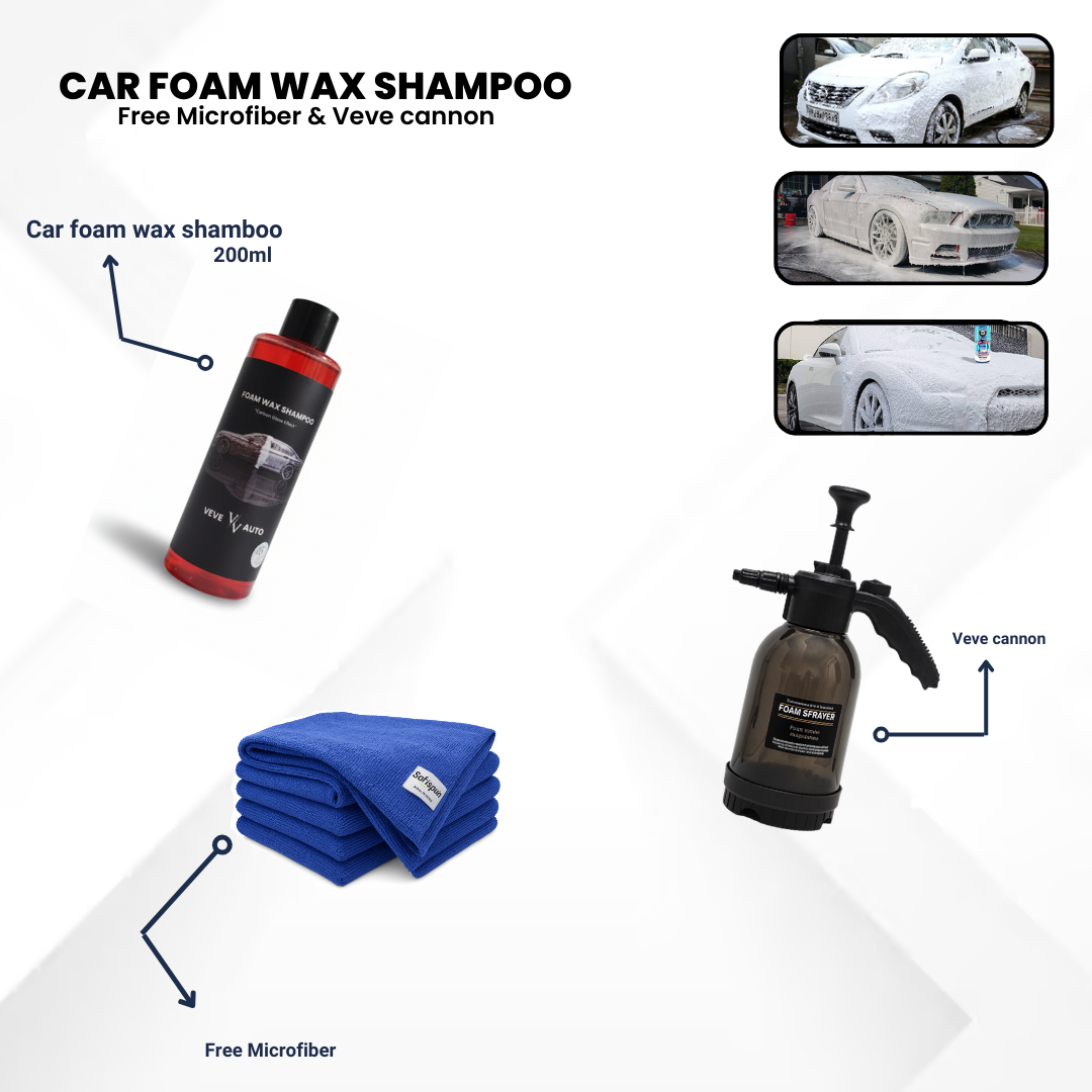 Car Foam Wax Shampoo + Veve cannon